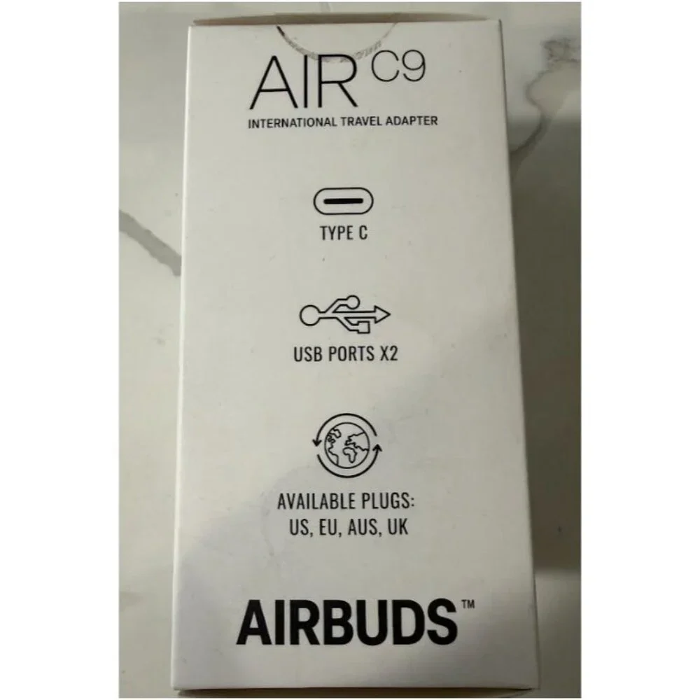 Airbuds Air C9 International Travel Adapter 3 Ports Type C + 2 USB Ports